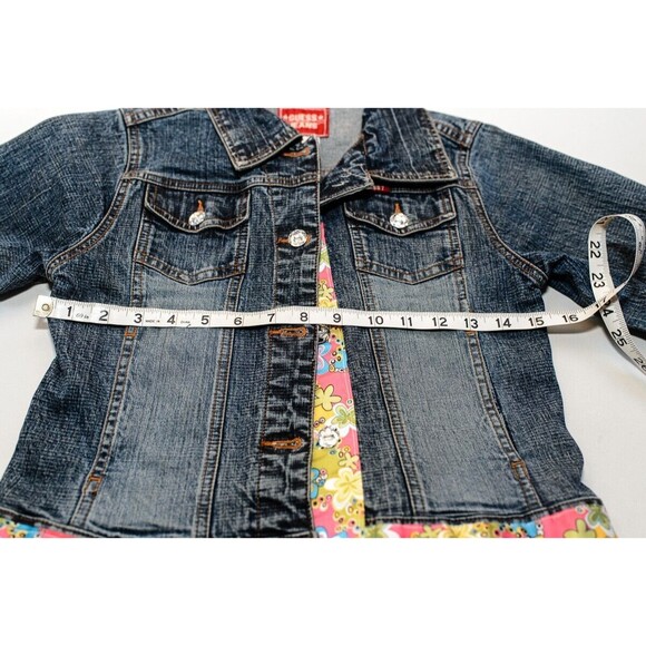Guess Jeans Guess? Girls M 10/12 Denim Jacket hand decorated bling - Picture 5 of 6